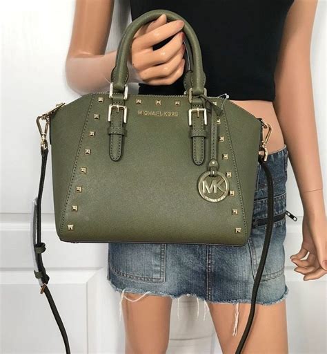 michael kors outlet green purse|Michael Kors purse olive green.